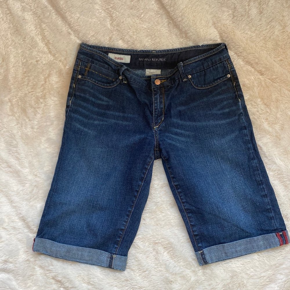 Banana Republic Womens Denim Bermuda Shorts